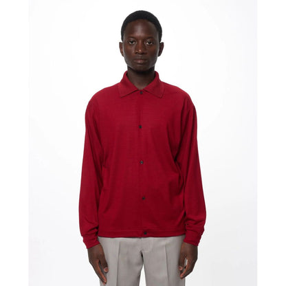 marka  Super 100s Washable Wool Jersey / Shirt Cardigan