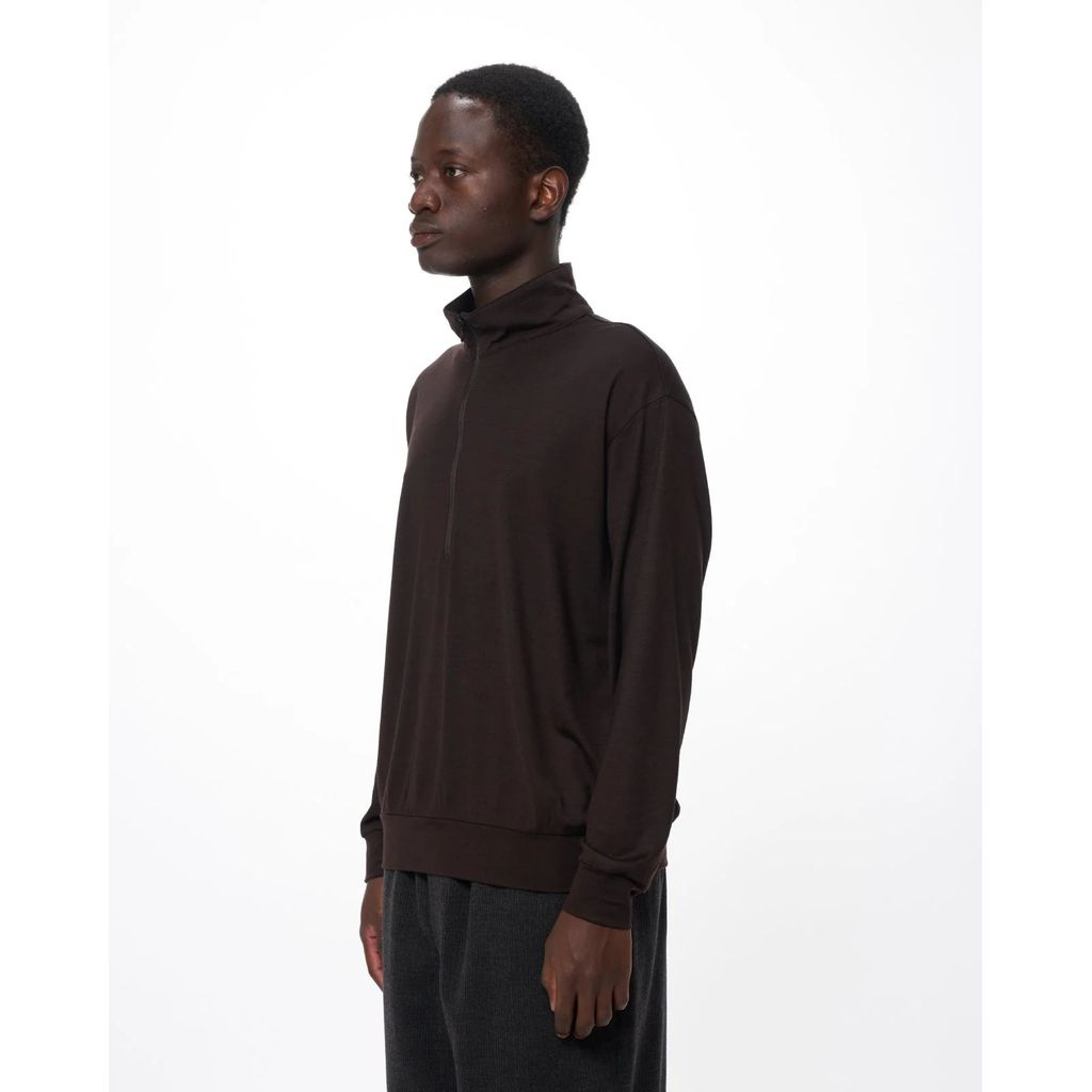 marka  Super 100s Washable Wool Jersey / Half-Zip Stand