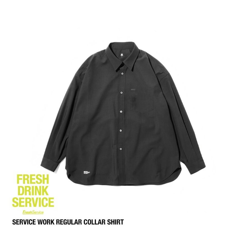 FRESH DRINK SERVICE "SERVICE WORK REGULAR COLLAR SHIRT"