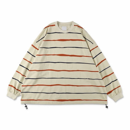 S.F.C SUPER BIG STRIPE  LS  TEE (W/DRAWSTRINGS)