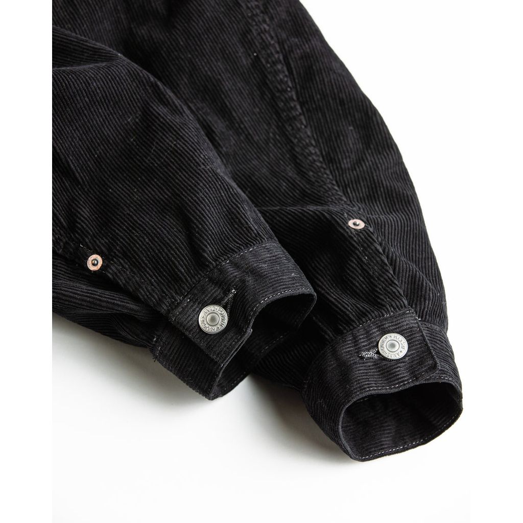 ANACHRONORM  SULFUR DYED CORDUROY FRONT TUCK JACKET SULFUR BLACK