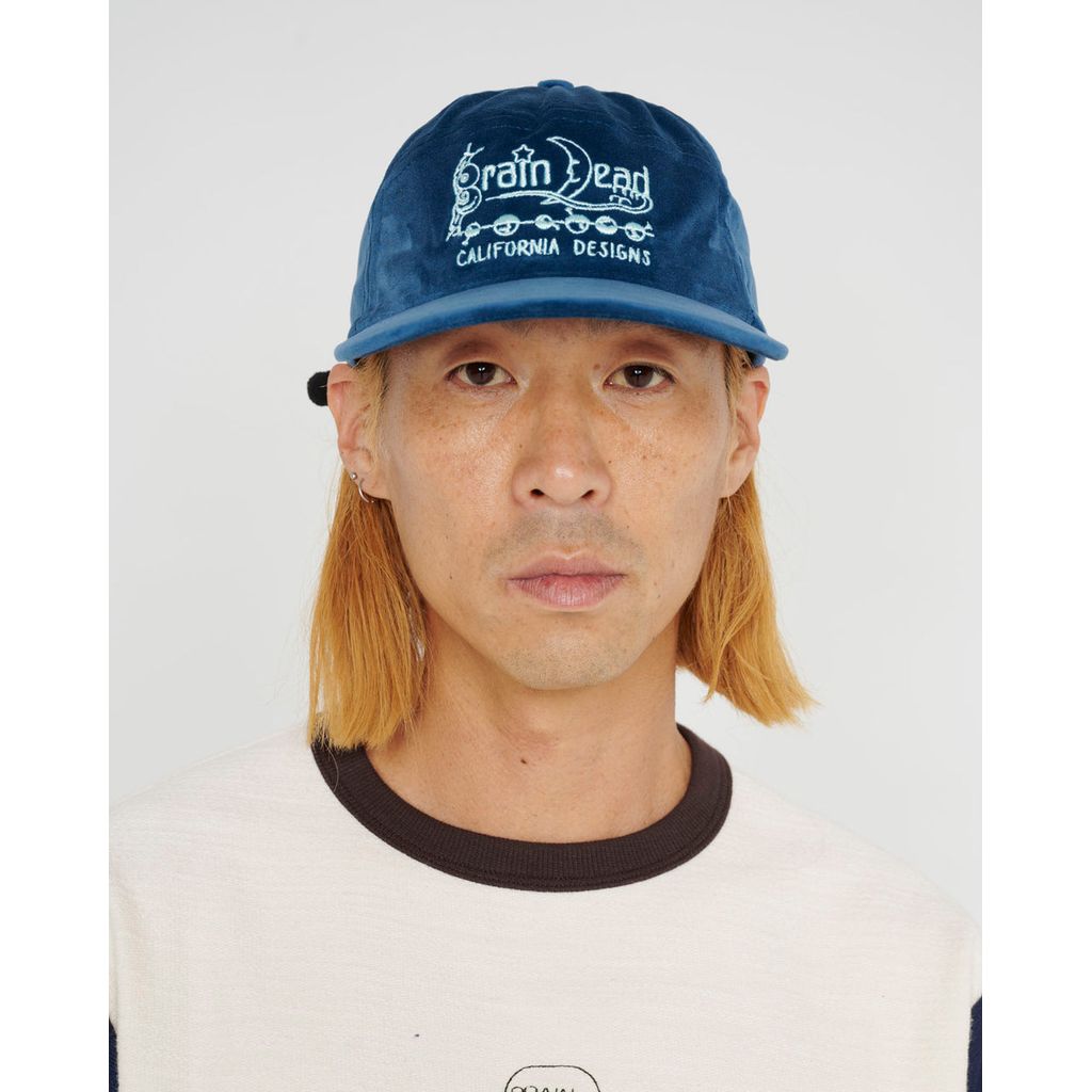 BRAIN DEAD  Velveteen Curved Front 6 Panel Hat