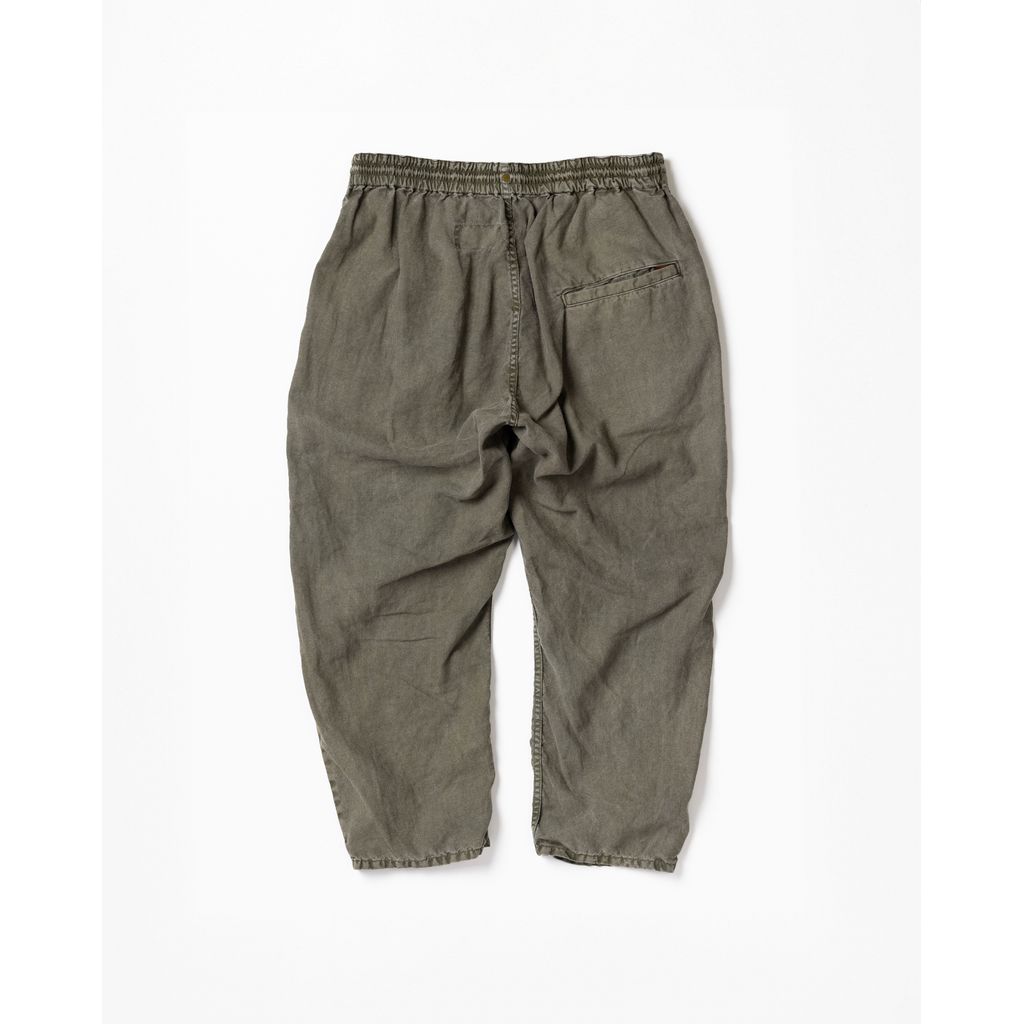 ANACHRONORM PIGMENT DYED LINEN TAPERED EASY PANTS