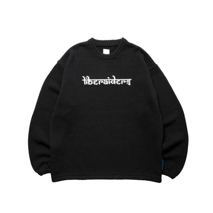 Liberaiders  WOVEN LOGO KNIT SWEATER 774012503