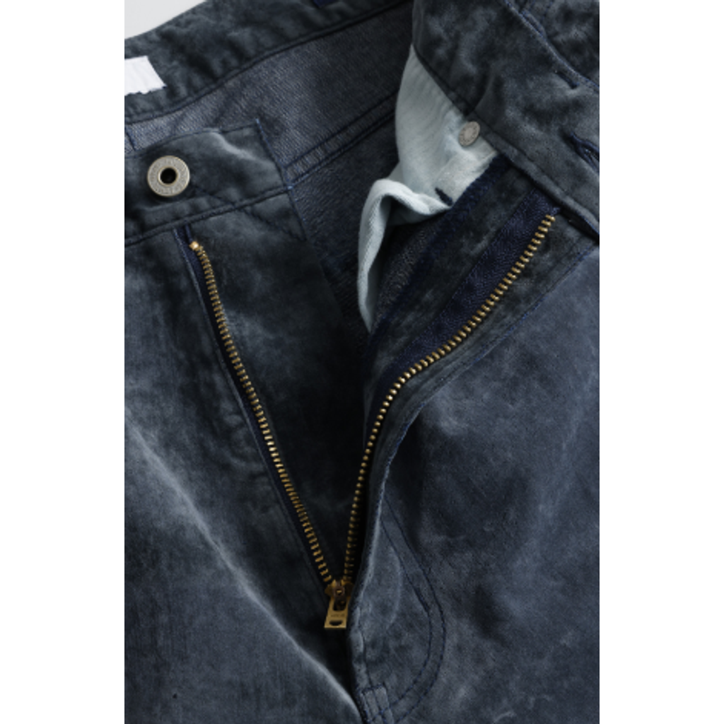 FDMTL FA26PN54U FLOCK LEATHER HAKAMA PANTS 3YR WASH