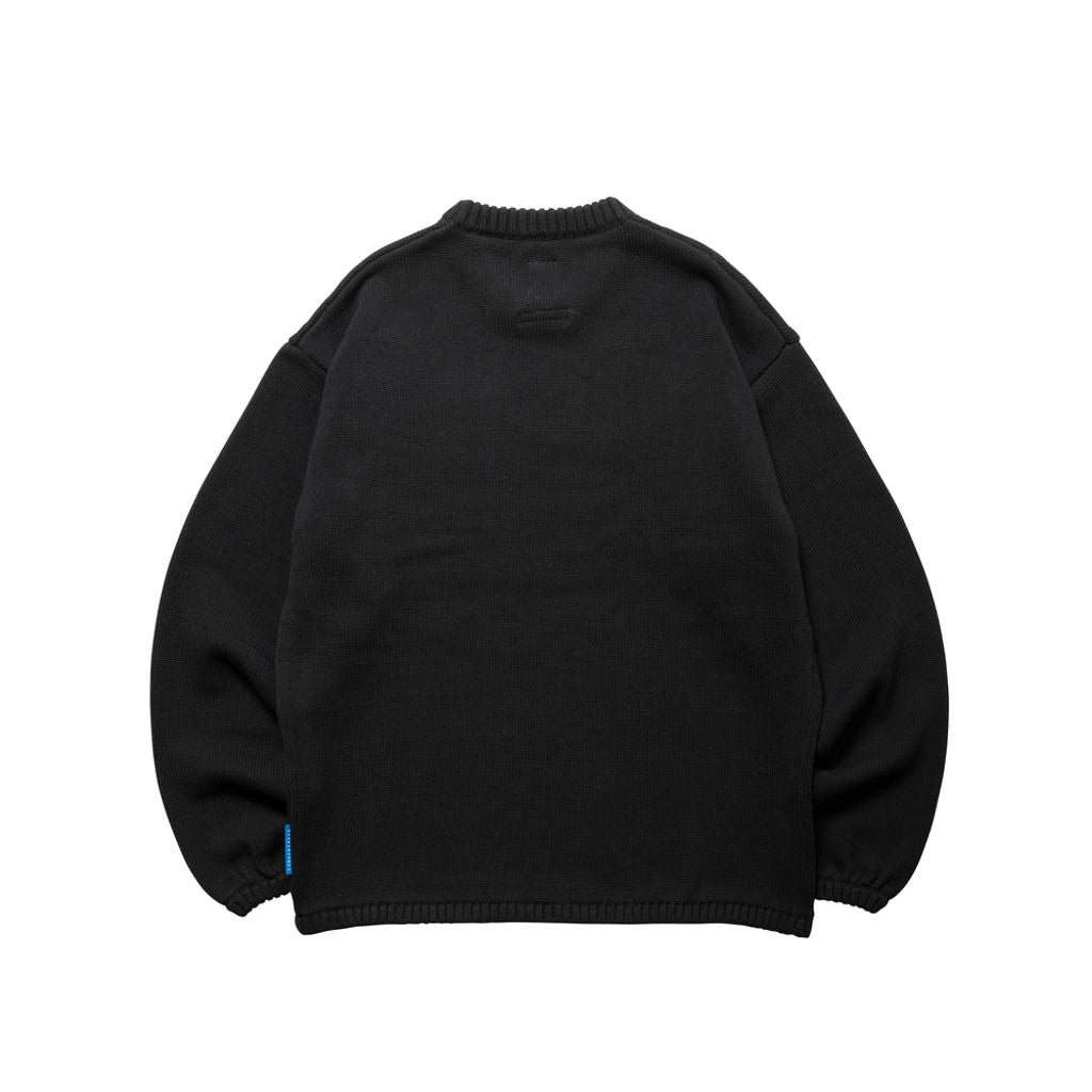 Liberaiders  WOVEN LOGO KNIT SWEATER 774012503
