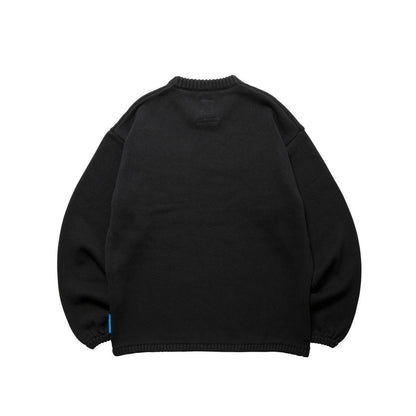 Liberaiders  WOVEN LOGO KNIT SWEATER 774012503