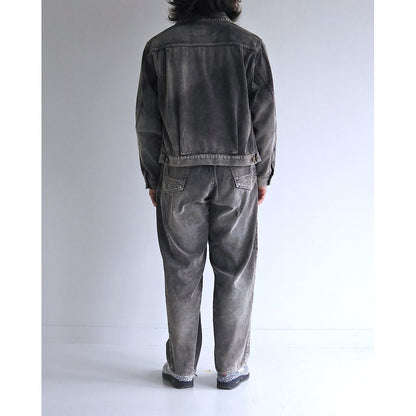 ANACHRONORM  SULFUR DYED CORDUROY FRONT TUCK JACKET SULFUR BLACK