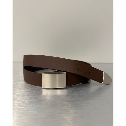 COMME des GARCONS HOMME STEER OIL SMOOTH LEATHER BELT〈30mm〉（BROWN）