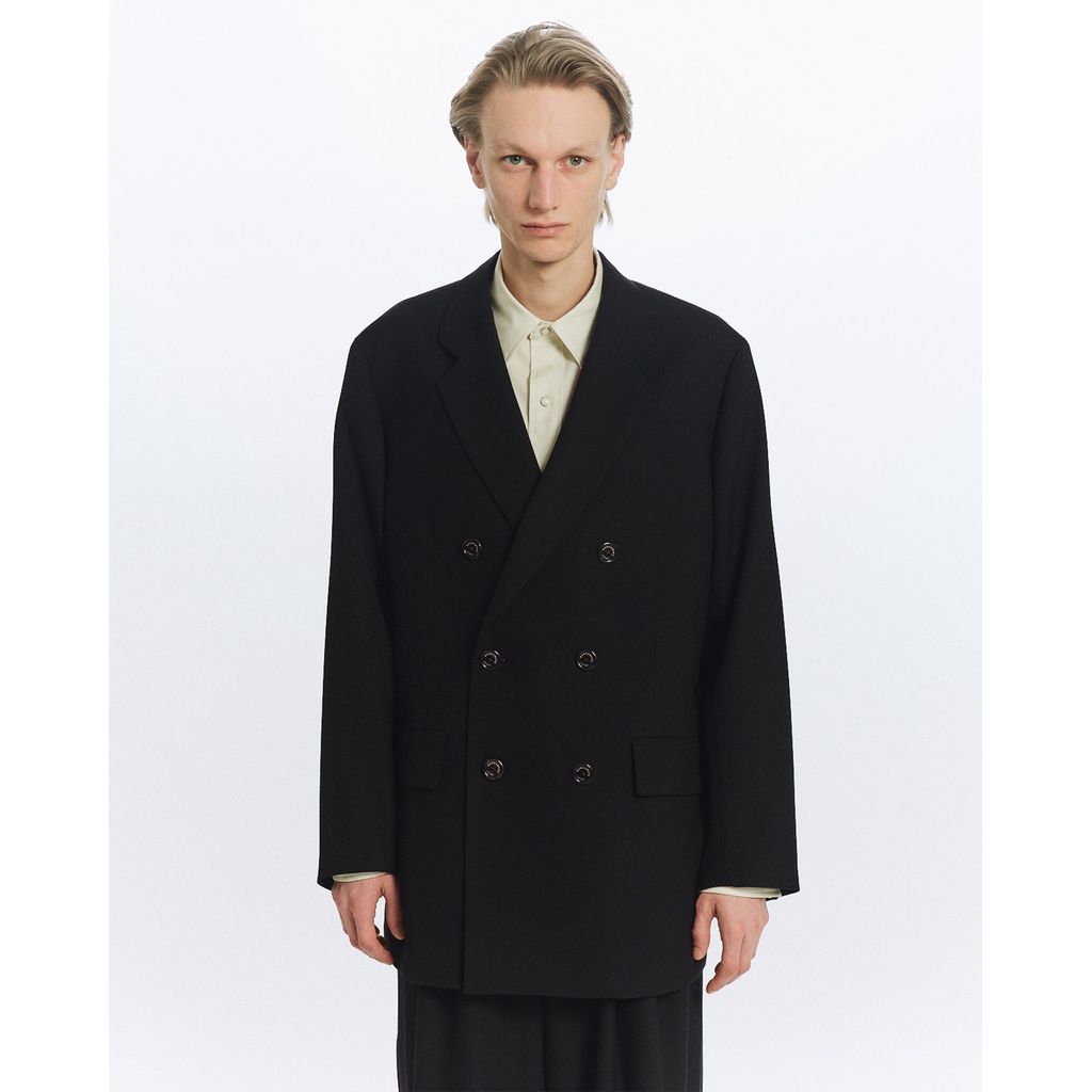 MARKAWARE  Organic Wool Survival Cloth Double Breasted Comfort Jacket