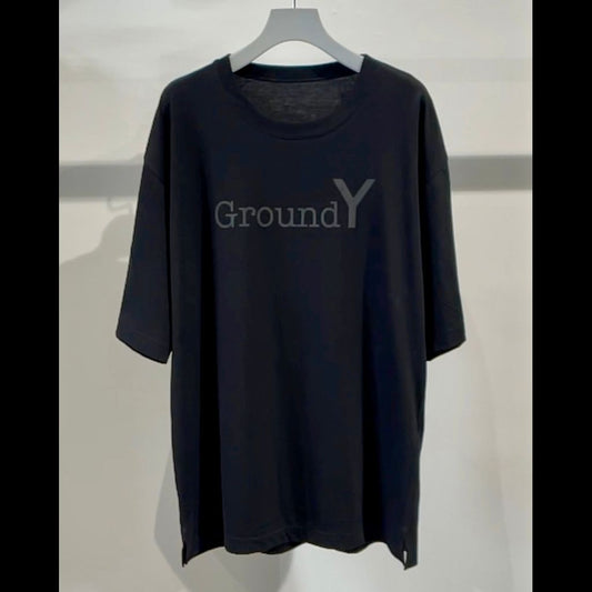 Ground Y BLACK Ground Y LOGO GRAPHIC PRINT STANDARD T-SHIRT