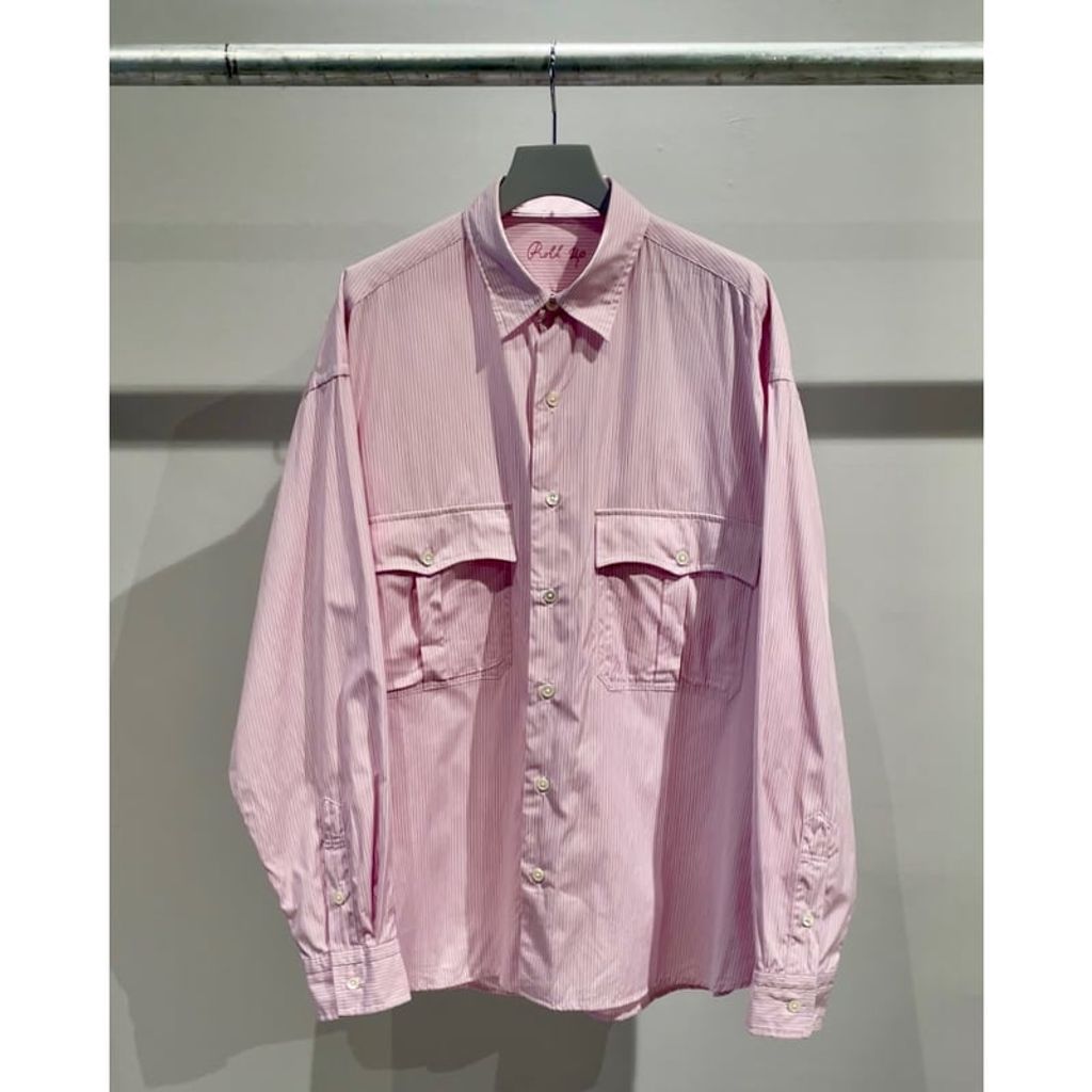 PORTER CLASSIC ROLL UP STRIPE SHIRT