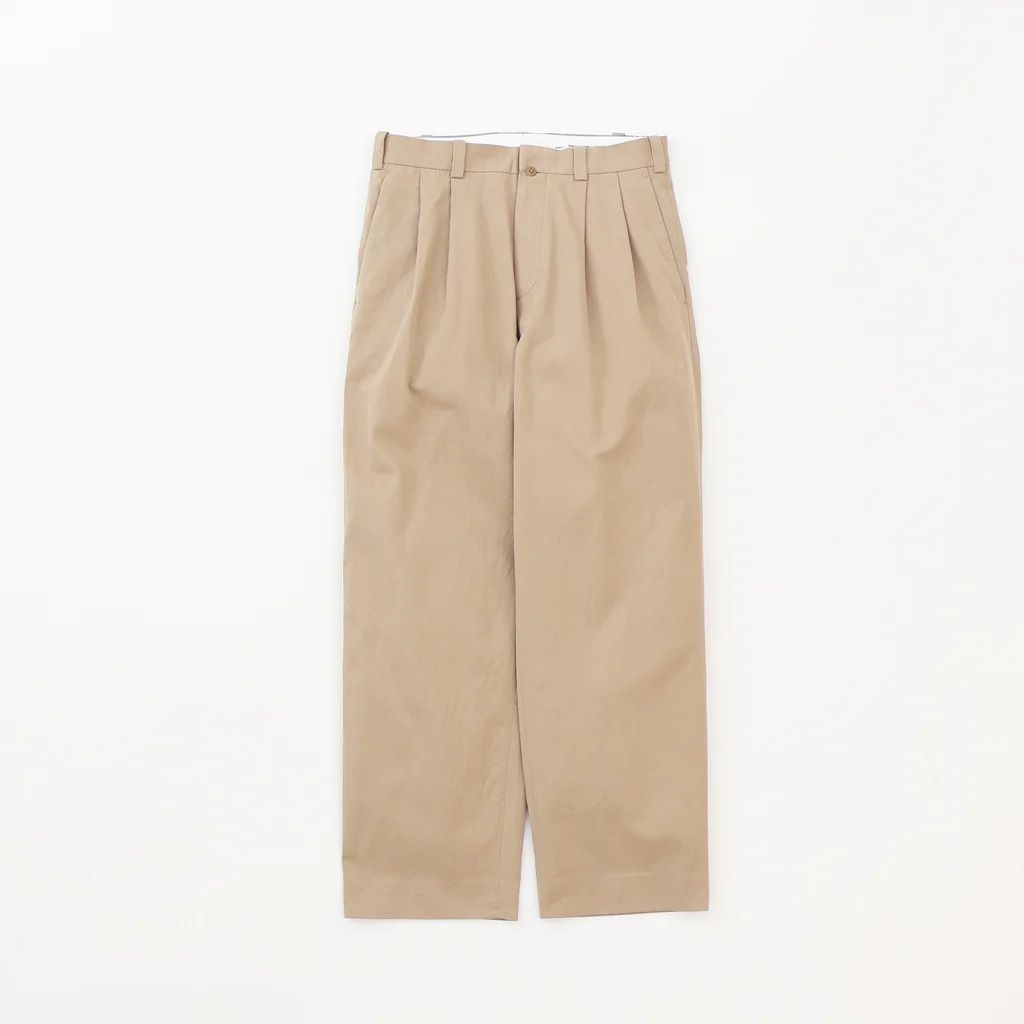 YAECA Chino Trousers Two-Tuck Straight