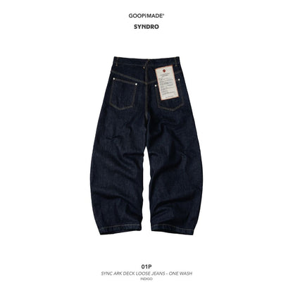 GOOPiMADE 01P-SYNC ARK DECK LOOSE JEANS - ONE WASH