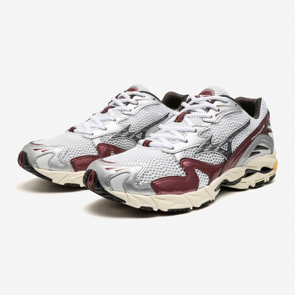 MIZUNO WAVE RIDER 10（ホワイト×ブラック×ワインレッド）