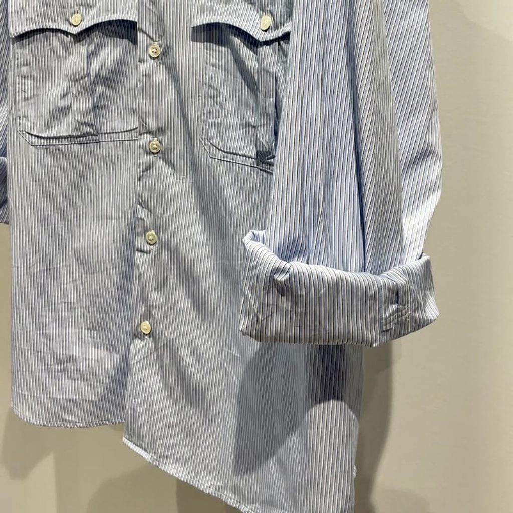 PORTER CLASSIC ROLL UP STRIPE SHIRT