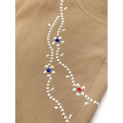 VANDY THE PINK Cotton Twill Stud Pants