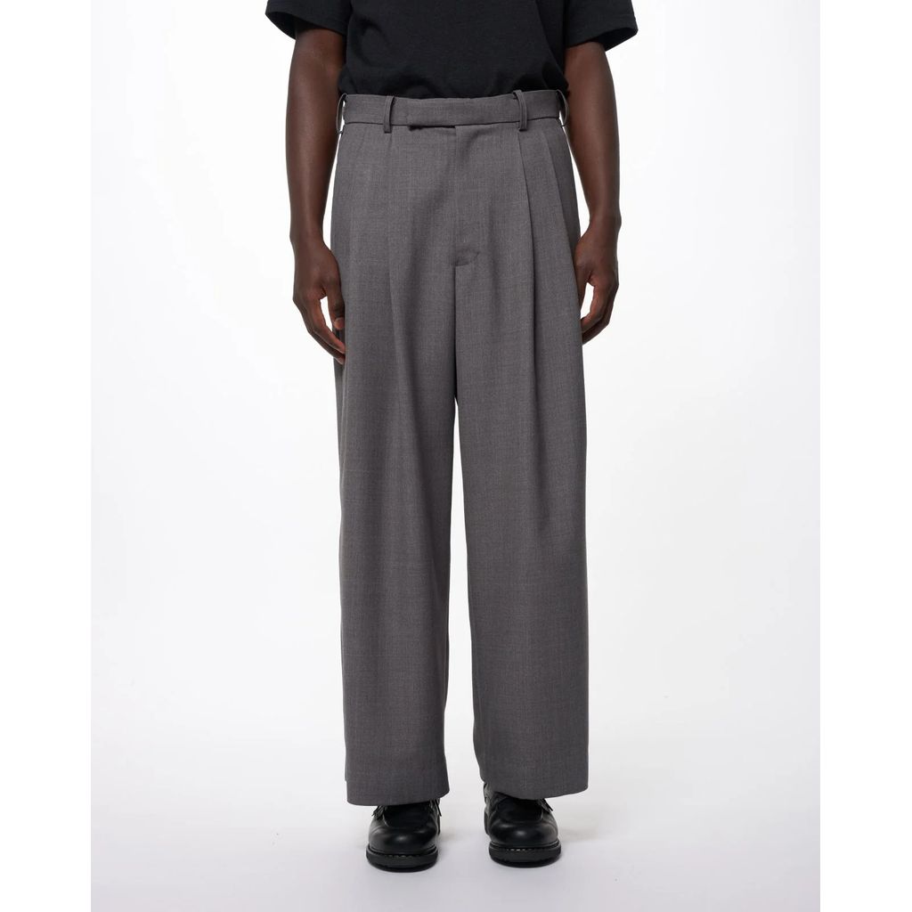 marka Recycled Polyester Wool Gabardine / Double Pleated Baggy Trousers
