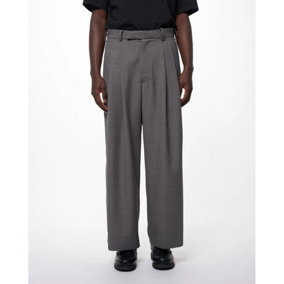 marka Recycled Polyester Wool Gabardine / Double Pleated Baggy Trousers
