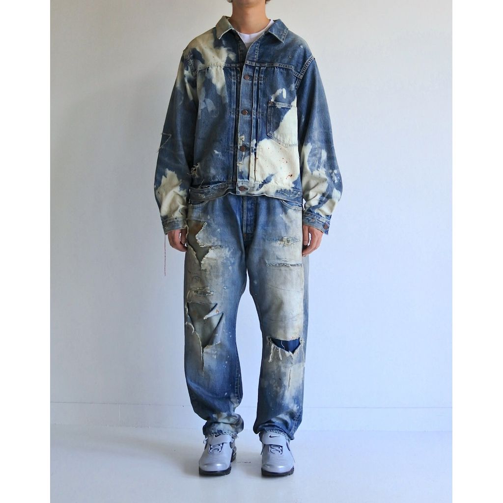 ANACHRONORM HARD REMAKED FRONT TUCK DENIM JACKET INDIGO (REMAKE)