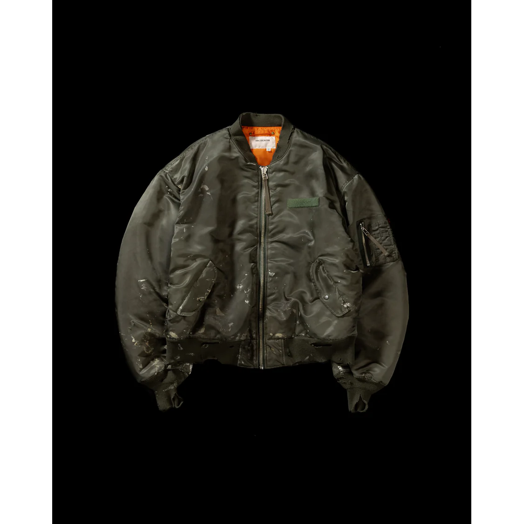 ANACHRONORM AN395 DIRTY NYLON MA-1 OLIVE