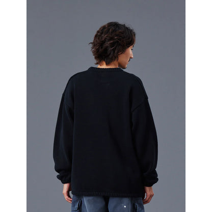 Liberaiders  WOVEN LOGO KNIT SWEATER 774012503