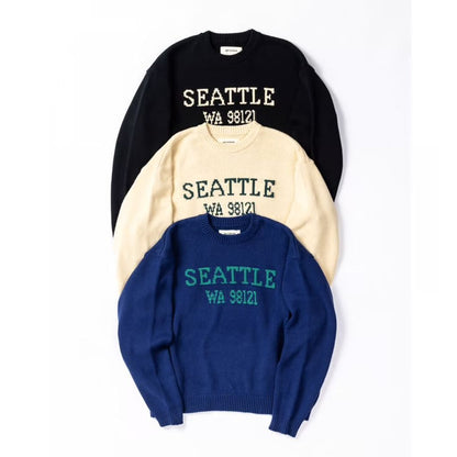 ANACHRONORM AN249 SEATTLE JACQUARD KNIT BLACK