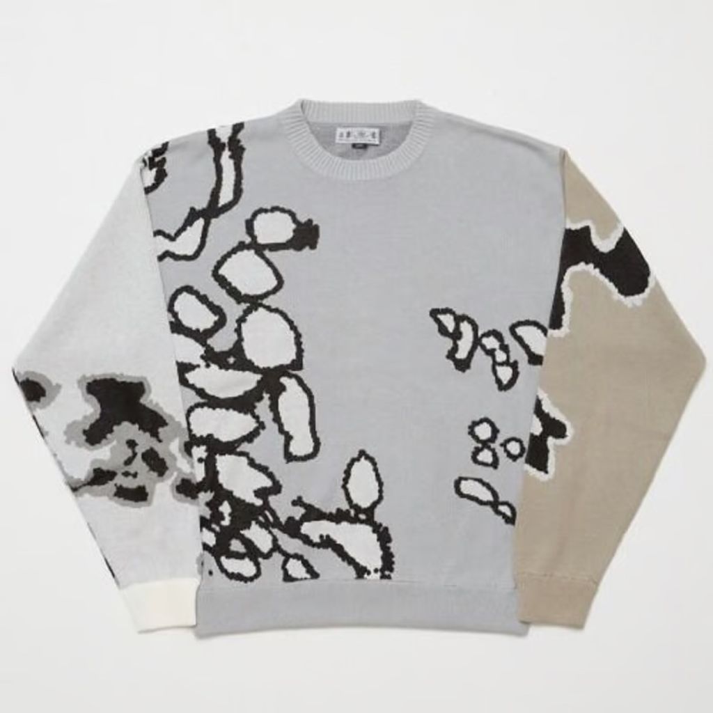 bal JACQUARD COTTON CREWNECK SWEATER