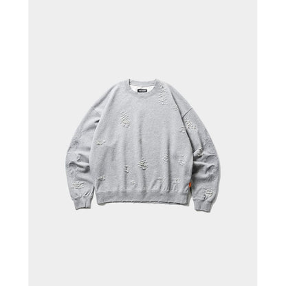 TIGHTBOOTH DAMAGE CREW SWEAT - TIGHTBOOTH x DELUXE