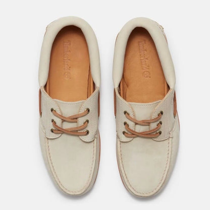 Timberland スリーアイ(3eye) ラグ ハンドソーン ボート シューズ メンズ (ライトベージュ）