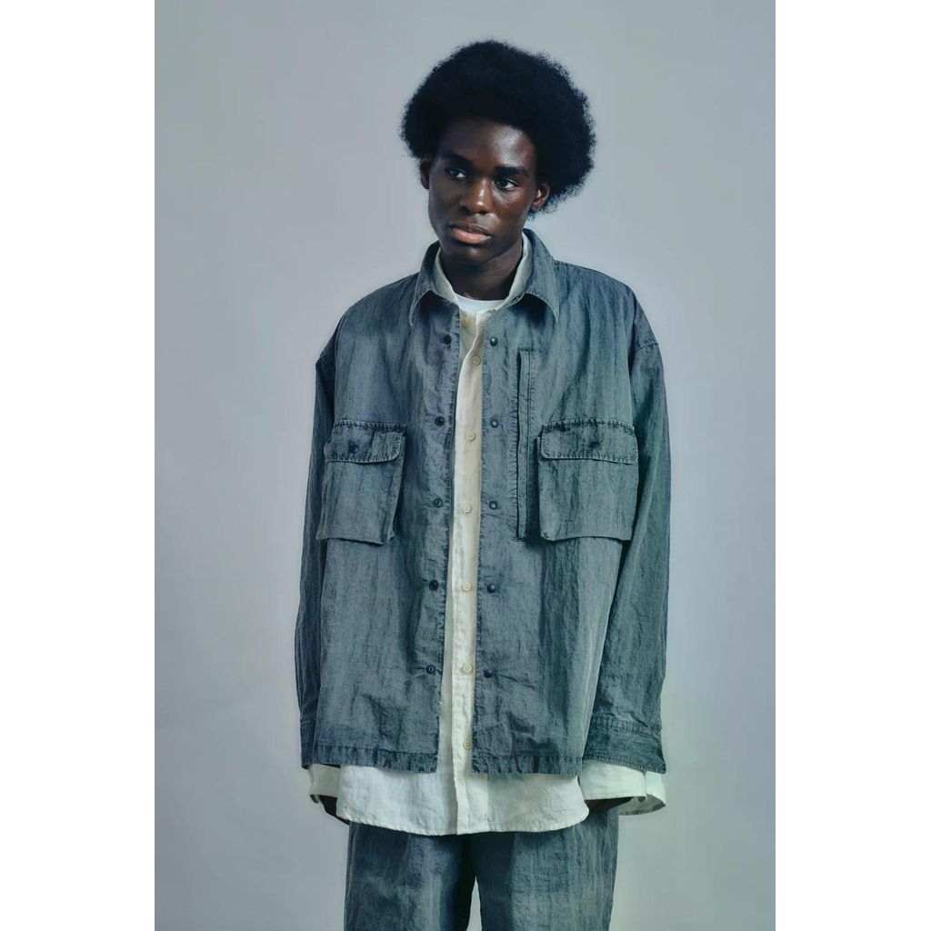 is-ness Pigment-Dyed long-Sleeve Shirt