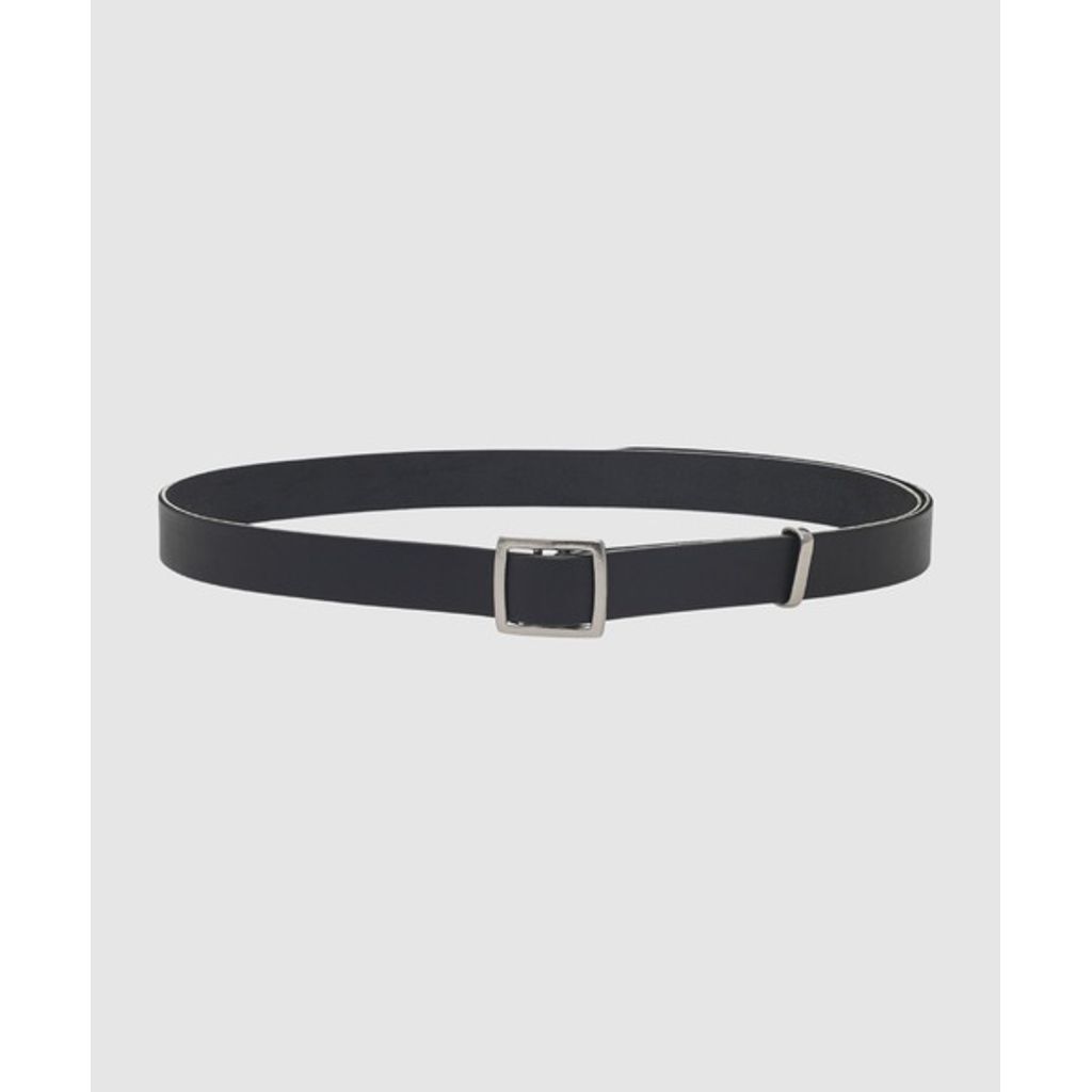 COMME des GARCONS HOMME STEER OIL SMOOTH HOLELESS BELT〈30mm〉（BLACK）