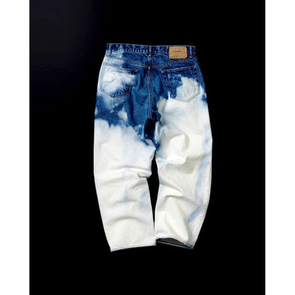 ANACHRONORM  AN286 BLEACH DESIGN 80's WIDE DENIM PANTS INDIGO