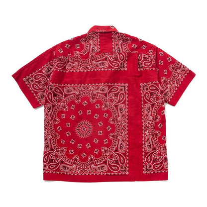 BEDWIN & THE HEARTBREAKERS S/S PATCH WORKED BANDANA SHIRT "MONK"