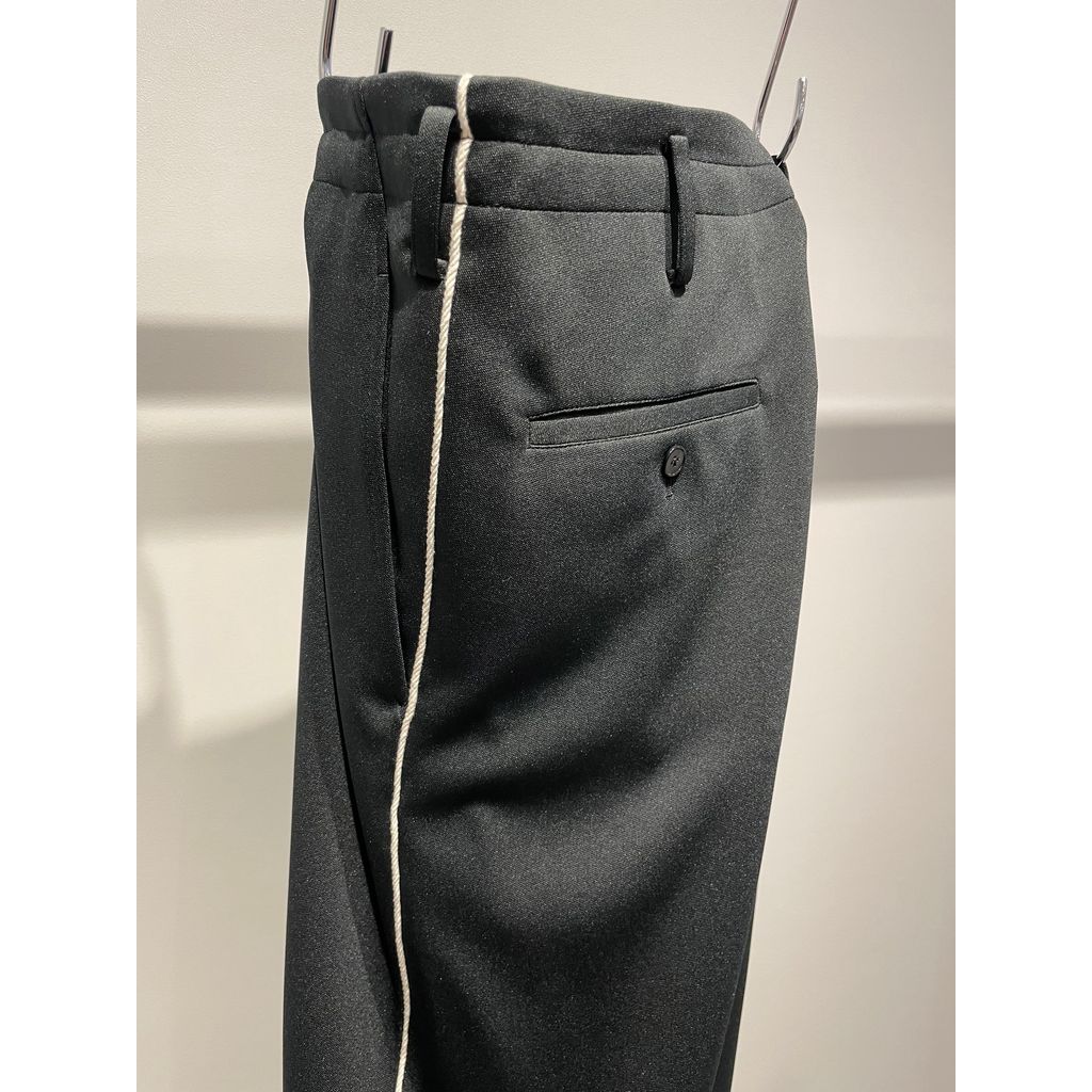Ground Y POLYESTER SMOOTH PIPING WIDE PANTS