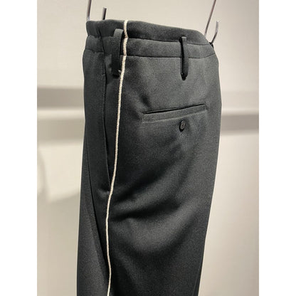 Ground Y POLYESTER SMOOTH PIPING WIDE PANTS