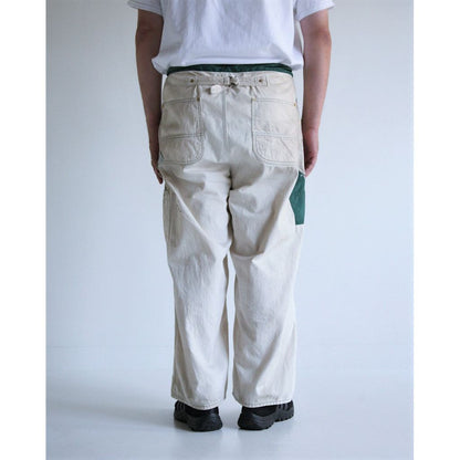 ANACHRONORM  AN297-W DART PAINT PAINTER EASY PANTS OFF WHITE ×GREEN