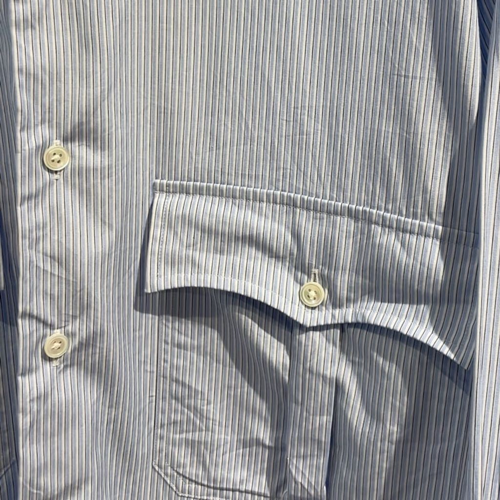 PORTER CLASSIC ROLL UP STRIPE SHIRT