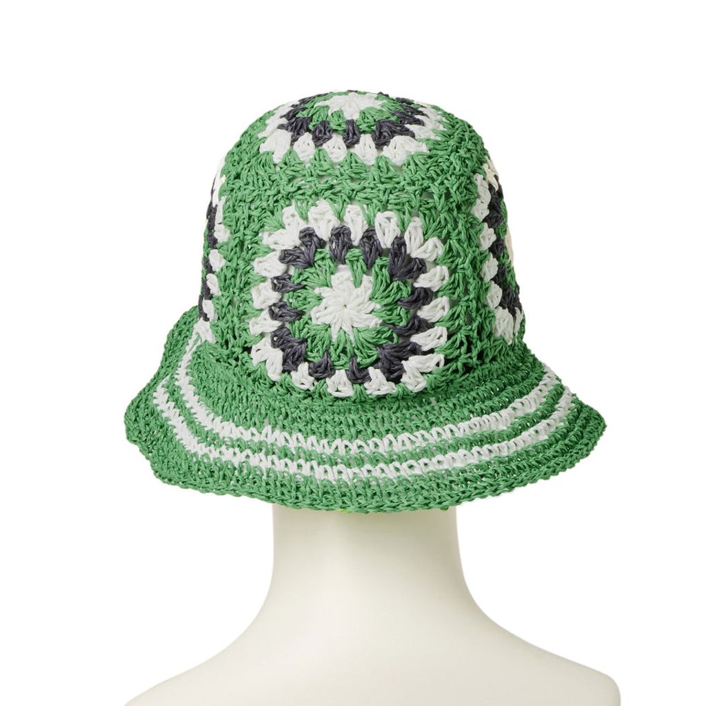 NEW ERA クロシェ ニットバケット ペーパー グリーン