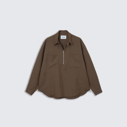 MAGIC STICK THE CORE HALF ZIP SHIRT (COCOA BROWN) 26FW-MS8-003
