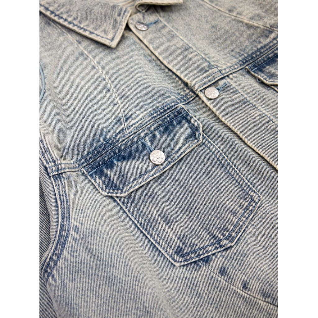 VANDY THE PINK RIDER DENIM JACKET（LIGHT WASH BLUE）