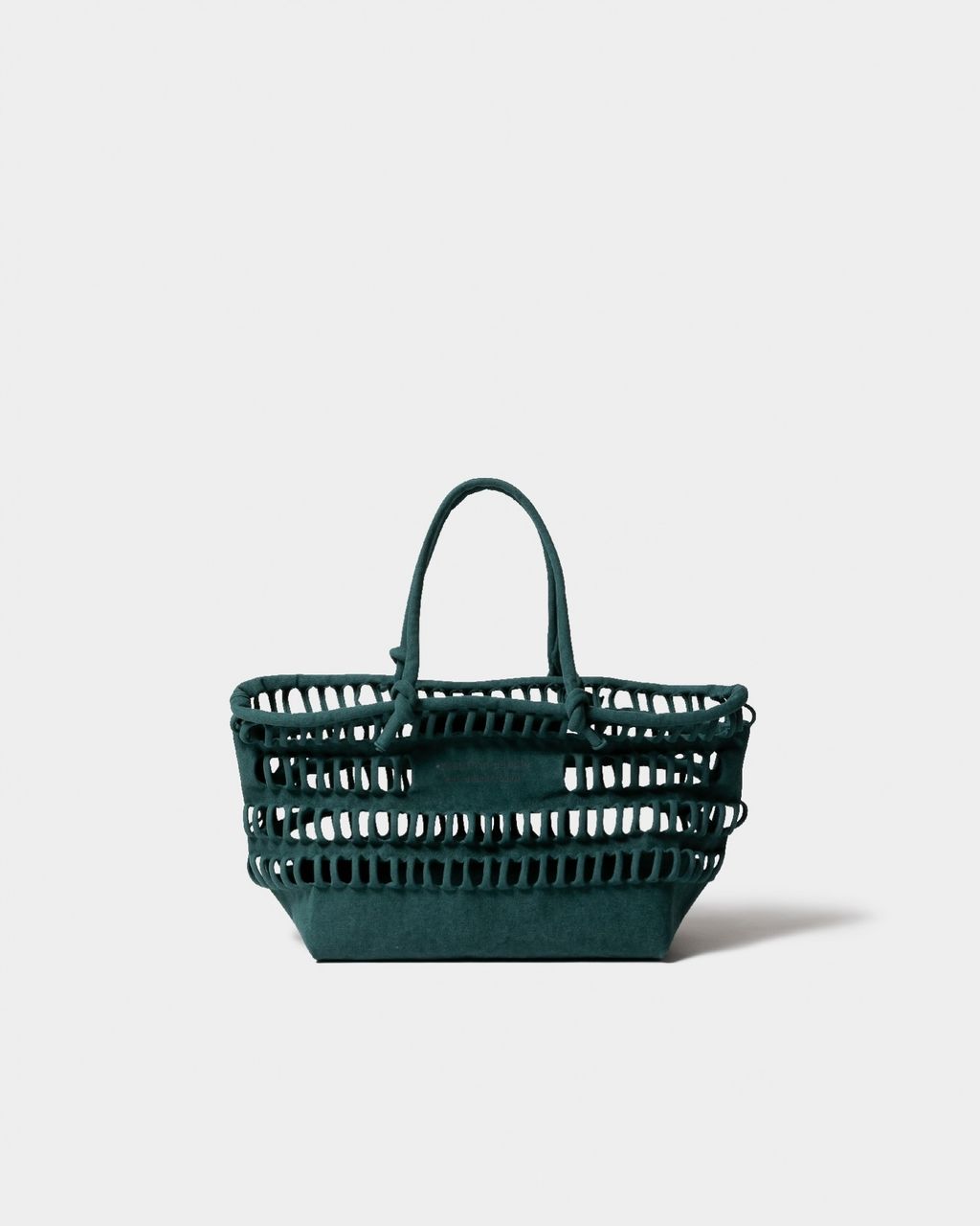 beautiful people konbu knit shopping busket bag d.green