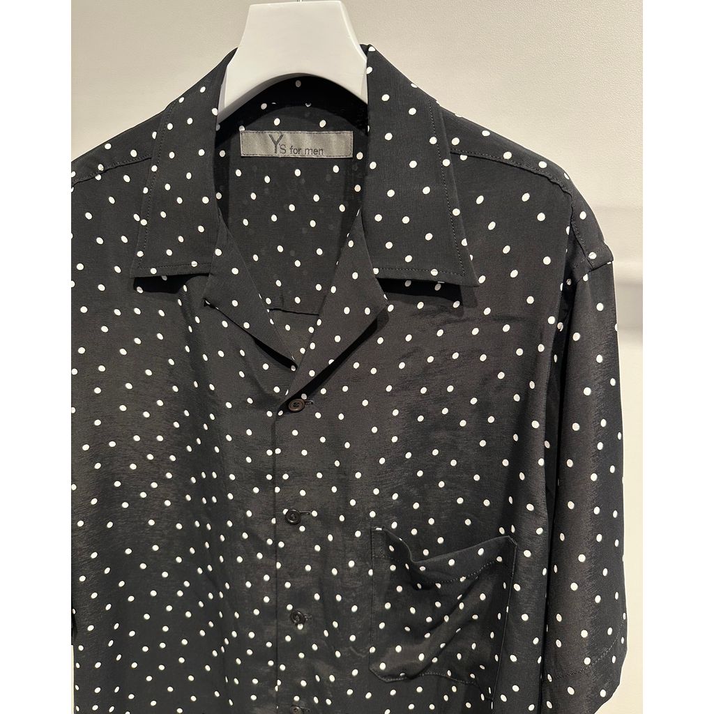 Y's for men POLKA DOT PATTERN ALOHA SHIRT