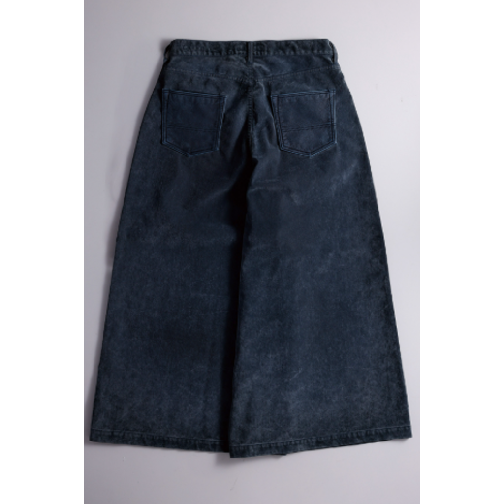 FDMTL FA26PN54U FLOCK LEATHER HAKAMA PANTS 3YR WASH
