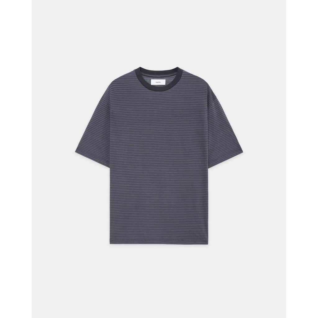 marka Organic Cotton High Twist Knit Border / Crew Neck Tee