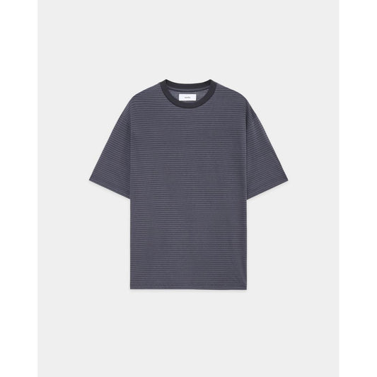 marka Organic Cotton High Twist Knit Border / Crew Neck Tee