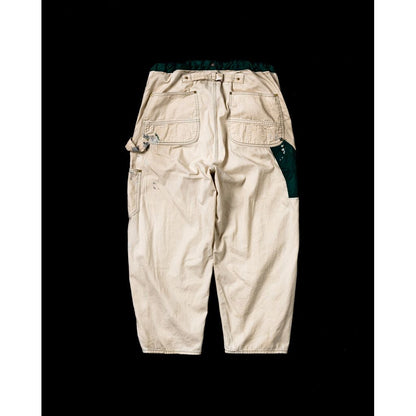 ANACHRONORM  AN297-W DART PAINT PAINTER EASY PANTS OFF WHITE ×GREEN