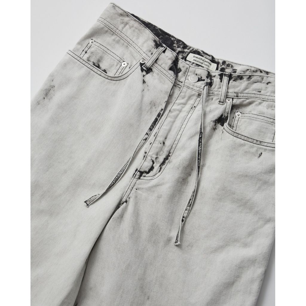 beautiful people left hand twill carved denim pants