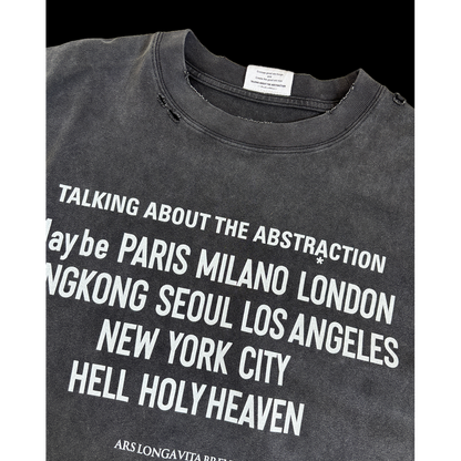 TALKING ABOUT THE ABSTRACTION TRANSCRIPTION WORLD WIDE TEE