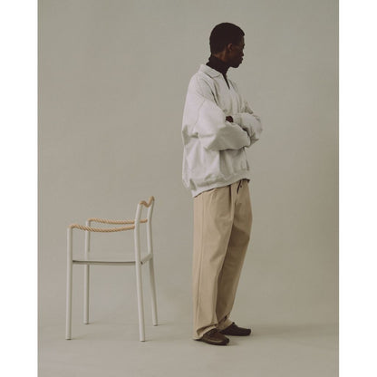 MARKAWARE Organic Cotton Gabardine Double Pleated Easy Trousers